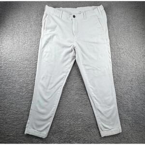 Massimo Dutti Men's White Tapered Casual Pants 33x28 SEE PICS